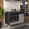 Balcão Multiuso para Cooktop 4 Bocas Georgia Preto/Cinza - Lumil Móveis - 2