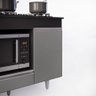 Balcão Multiuso para Cooktop 4 Bocas Georgia Preto/Cinza - Lumil Móveis - 7