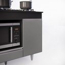 Ver mais imagens de Balcão Multiuso para Cooktop 4 Bocas Georgia Preto/Cinza - Lumil Móveis