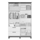 Ver imagem 3 de Jogo de Quarto Infantil Jujuba Guarda Roupa e Cômoda Branco - Permóbili Baby