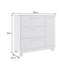 Ver imagem 6 de Jogo de Quarto Infantil Jujuba Guarda Roupa e Cômoda Branco - Permóbili Baby