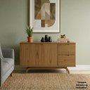 Ver imagem 1 de Balcão Buffet Aparador 100% MDF 2 Portas 2 Gavetas 150cm Vicenza