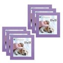 Ver imagem 1 de Kit 6 Porta Retrado Molduras 15x15 Lilás