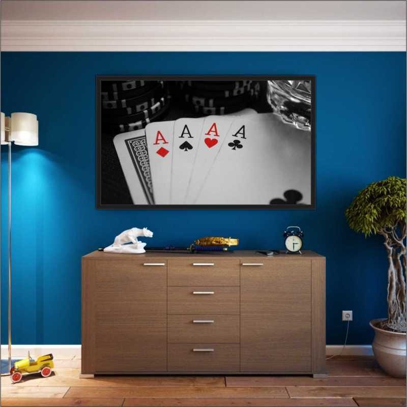 Quadro Decorativo Jogos Cartas Baralho Decorações