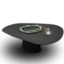 Ver imagem 2 de Mesa Oval Organica em Ébano 140x90 Modelar Moveis Mesa de Jantar Orgânica