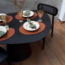 Ver imagem 5 de Mesa Oval Organica em Ébano 140x90 Modelar Moveis Mesa de Jantar Orgânica