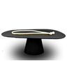 Mesa Oval Organica em Ébano 140x90 Modelar Moveis Mesa de Jantar Orgânica - 3
