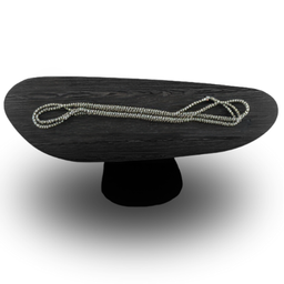 Mesa Oval Organica em Ébano 140x90 Modelar Moveis Mesa de Jantar Orgânica - 1
