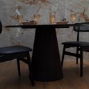 Ver imagem 7 de Mesa Oval Organica em Ébano 140x90 Modelar Moveis Mesa de Jantar Orgânica