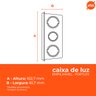 Caixa de Luz Retangular Fortlev Empilha - 3