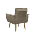 Ver imagem 3 de Kit 02 Poltronas Decorativas Opala Lux Sala Recepeção Capuccino - Visan Estofados