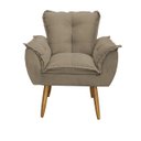 Ver imagem 4 de Kit 02 Poltronas Decorativas Opala Lux Sala Recepeção Capuccino - Visan Estofados