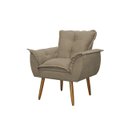 Ver imagem 2 de Kit 02 Poltronas Decorativas Opala Lux Sala Recepeção Capuccino - Visan Estofados