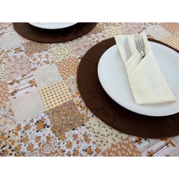 Toalha de Mesa Redonda Patchwork - 3 Toalha de Mesa Redonda Patchwork - 3