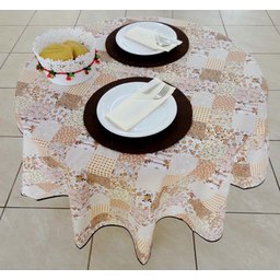 Toalha de Mesa Redonda Patchwork - 4 Toalha de Mesa Redonda Patchwork - 4