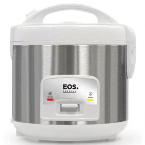 Panela de Arroz Eos 700W 1,8L Branca-Inox 220V Faz 10 Xicaras