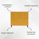 Ver imagem 3 de Cabeceira Estofada para Cama Box Casal 140 Cm Classic Suede Mostarda Suede