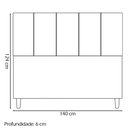 Ver imagem 4 de Cabeceira Estofada para Cama Box Casal 140 Cm Classic Suede Mostarda Suede