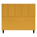 Ver imagem 1 de Cabeceira Estofada para Cama Box Casal 140 Cm Classic Suede Mostarda Suede