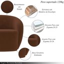 Ver imagem 3 de Conjunto 1 Sofá Living 180cm e 1 Poltrona Decorativa Sala de Estar Íbis Encosto Fixo Veludo Marrom G