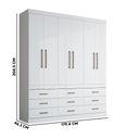 Ver imagem 4 de Roupeiro 9 Gavetas 6 Portas Branco Plus 6.9 Santos Andirá