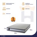 Ver imagem 3 de Colchão Queen King House Size Alpine 158x198x27 Cinza/Branco c/ Molas Ensacadas