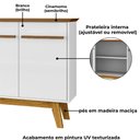 Ver imagem 5 de Balcao Buffet 4 Portas Opala 160 Cm Cinamomo Branco Bechara