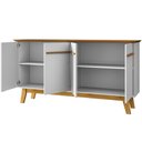 Ver imagem 4 de Balcao Buffet 4 Portas Opala 160 Cm Cinamomo Branco Bechara