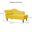 Ver imagem 6 de Divã Moderno Larissa Lado Direito Corino Cores - S.A Móveis DS Móveis Recamier Larissa Amarelo