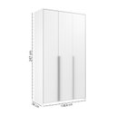 Ver imagem 2 de Guarda-Roupas Infantil MDF 3 Portas Modulado Branco