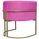 Ver imagem 7 de Kit 2 Poltronas Decorativa Recepção Luna Suede Cores Base de Ferro Champagne