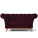 Ver imagem 6 de Sofá 2 Lugares Império 150 Cm Veludo Roxo Grape C-292