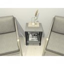 Ver imagem 2 de Mesa de Cabeceira Mesa de Apoio Mesa Auxiliar Mesa Lateral Preto e Cinza