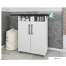 Tabua Roupa Mesa com Espuma 80cm e Armário Multiuso 2 Portas - 2