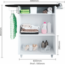 Tabua Roupa Mesa com Espuma 80cm e Armário Multiuso 2 Portas - 3