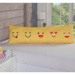Travesseiro Corpo Xuxão Cheio 145cm X 0,45cm Gigante Enchimento Fronha Estampada Emotion - 2
