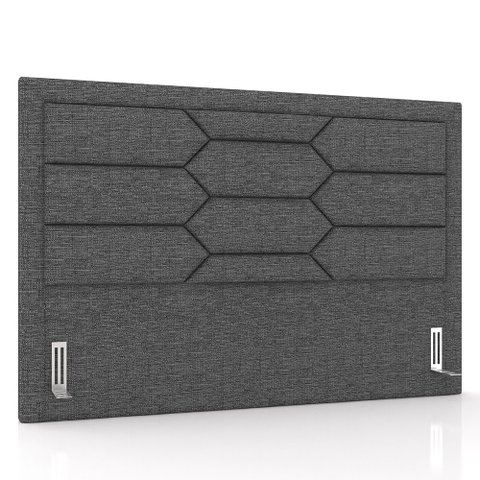 Cabeceira Cama Box Casal Queen 160cm Texas P02 Linho Cinza Escuro - Mpozenato