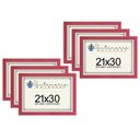 Ver imagem 1 de Kit 6 Molduras Porta Diploma Certificado A4 21x30 Rosa