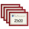 Kit 4 Molduras Porta Diploma Certificado A4 21x30 Vermelho - 1