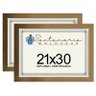 Kit 2 Molduras Porta Diploma Certificado A4 21x30 Dourado - 1