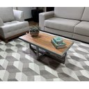 Ver imagem 2 de Mesa de Centro Retangular Paris Industrial Prata com Mdf