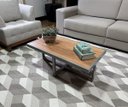 Ver imagem 2 de Mesa de Centro Retangular Paris Industrial Prata com Mdf