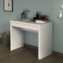 Ver imagem 1 de Mesa Escrivaninha para Estudo com 1 Gaveta 74x90 Cm Me4107 Branco