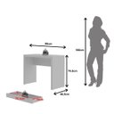 Ver imagem 4 de Mesa Escrivaninha para Estudo com 1 Gaveta 74x90 Cm Me4107 Branco