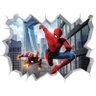 Adesivo 3D Buraco na Parede Homem Aranha e Homem de Ferro - 1