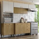 Ver imagem 2 de Armário de Cozinha 5 Peças Urban03 Balcão com Tampo 120cm K02 Freijó/Supremo - Mpozenato