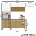 Ver imagem 4 de Armário de Cozinha 5 Peças Urban03 Balcão com Tampo 120cm K02 Freijó/Supremo - Mpozenato
