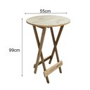 Ver imagem 2 de Kit 4 Jogos De Mesas Bistrô De Madeira Dobrável Com 3 Banquetas - Crua