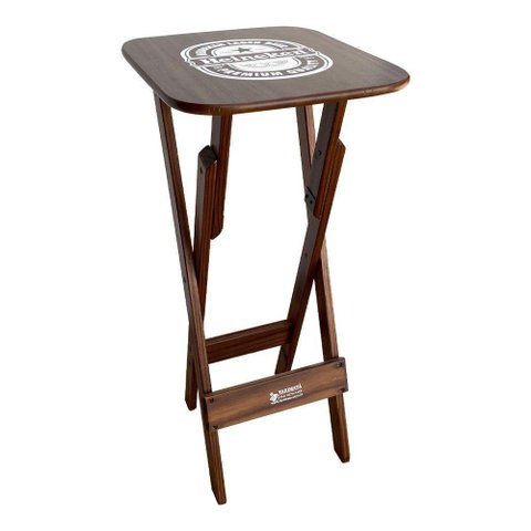 Mesa Bistrô Dobrável Madeira Personalizada Hei Imbuia - Cor: Marrom