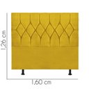 Ver imagem 2 de Cabeceira Estofada Istambul Capitonê 160cm Queen Size Box Quarto Suede Amarelo - Gat Magazine